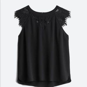 41 Hawthorn Jarred Lace Detail Cap-Sleeve Blouse
